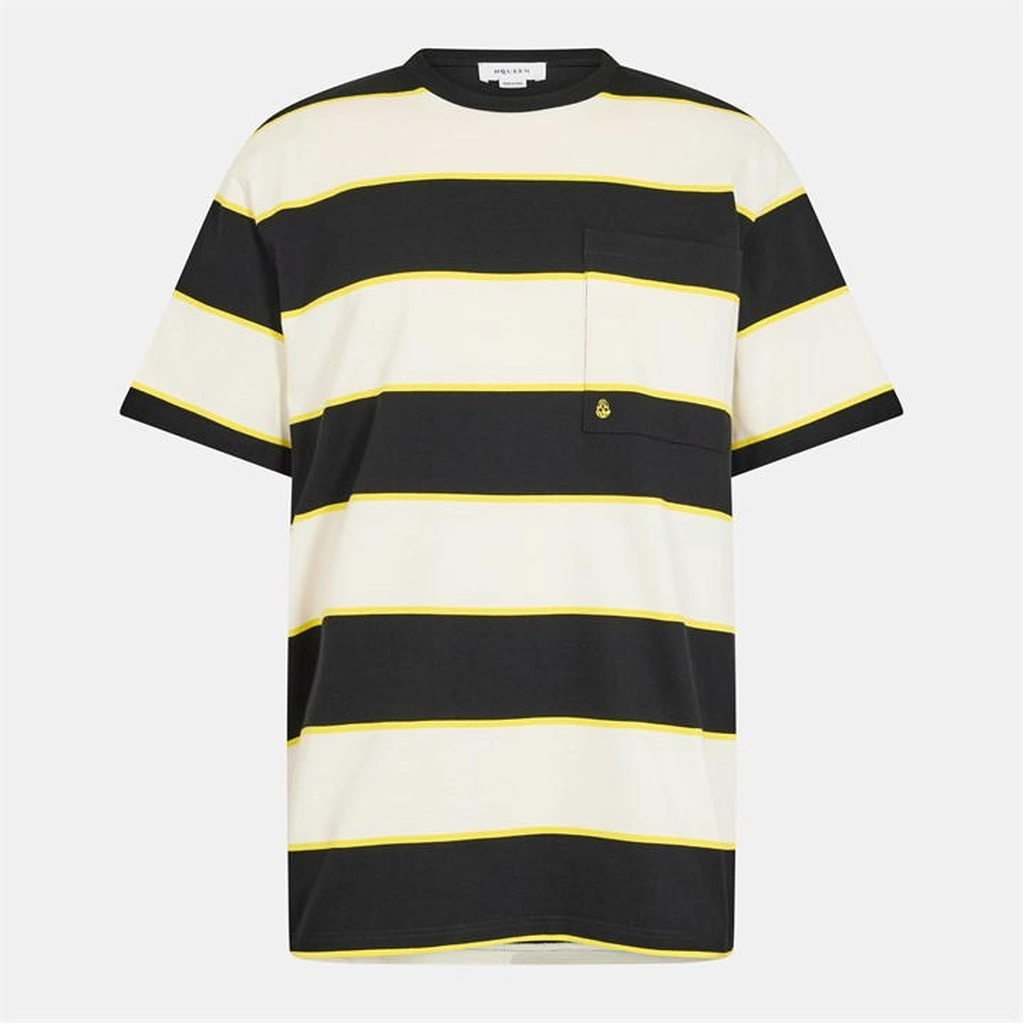 Alexander McQueen Alex Stripe Tee Sn54 - Cream